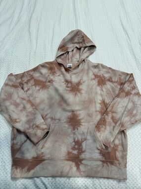 PINK Victoria's Secret Tie-Dye Hoodie in Brown & Beige